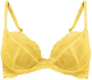 Gossard Dekolleté-BH Lace Natural Push-Up BH Spicy Mustard 75 G (Balcony BH, Spitze/Netz)