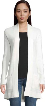 TOM TAILOR Longstrickjacke, aus Rippstrick mit aufgesetzten Taschen