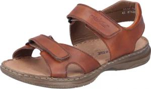 Rieker Sandale, Sommerschuh, Klettschuh, Freizeitsandale, mit Leder-Innensohle