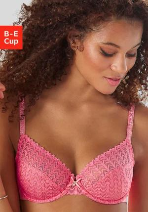s.Oliver Bügel-BH, mit transparenten Obercups aus graphischer Spitze, Dessous