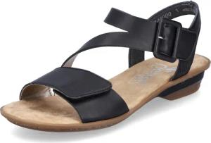 Rieker Sandalette, Sommerschuh, Sandale, Keilabsatz, mit Klett