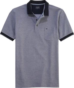 OLYMP Poloshirt "Casual", Two-Tone Piqué, Seitenschlitzen im Saum