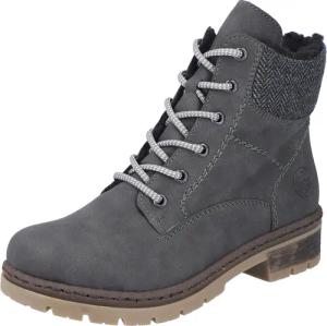 Rieker Winterstiefelette, Schnürboots, Stiefelette, Blockabsatz, mit Innen-Reißverschluss