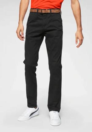 TOM TAILOR Denim Chinohose, (mit Gürtel), leicht vorgewaschen