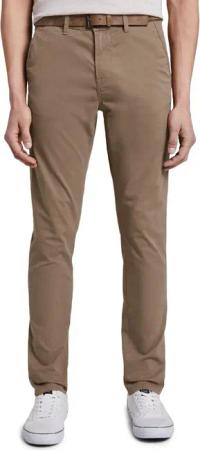 TOM TAILOR Denim Chinohose, (mit Gürtel), leicht vorgewaschen