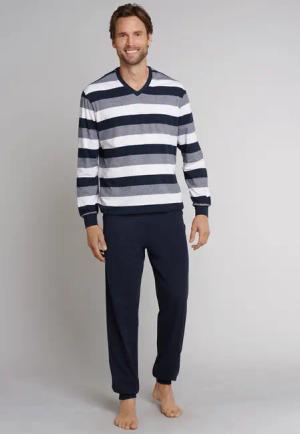 Schiesser Pyjama ""Dark Sapphire"", (2 tlg.), mit Blockringeln