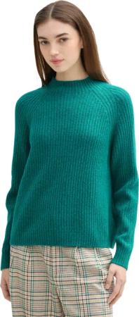 TOM TAILOR Denim Stehkragenpullover, mit Rippstruktur