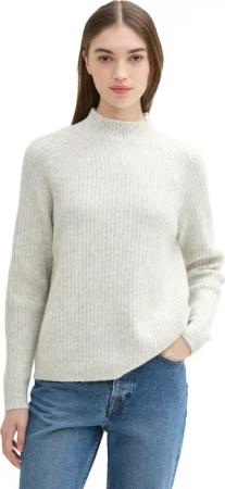 TOM TAILOR Denim Stehkragenpullover, mit Rippstruktur
