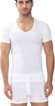 Mey V-Shirt "CASUAL COTTON (K)", Elastische Hals und Armabschlüsse