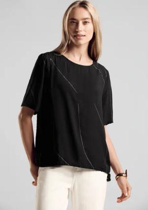 STREET ONE Hemdbluse, mit Rundhalsausschnitt