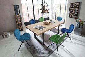 SIT Esstisch "Tops&Tables", mit Tischplatte aus Wildeiche, mit Baumkante we gewachsen, Vintage