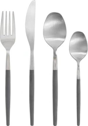 BLOMUS Besteck-Set "MAXIME", (16 tlg.), matt, bebürstet, Griffe mit Kunststoffbeschichtung