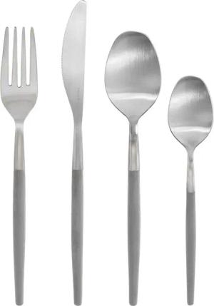 BLOMUS Besteck-Set "MAXIME", (16 tlg.), matt, bebürstet, Griffe mit Kunststoffbeschichtung