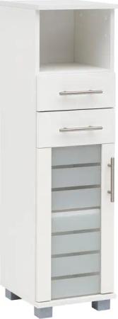 Schildmeyer Midischrank "Nikosia", Breite 30 cm, mit Glastür, 2 Schubladen, MDF-Fronten, Metallgriffe
