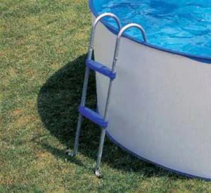 Gre Poolleiter "für Aufstellpools", Stahl, 2x2 Stufen