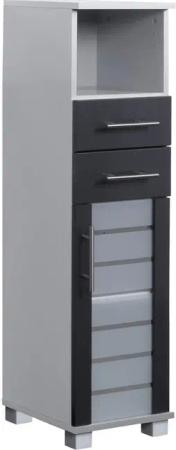 Schildmeyer Midischrank "Nikosia", Breite 30 cm, mit Glastür, 2 Schubladen, MDF-Fronten, Metallgriffe