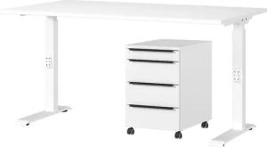 GERMANIA Büromöbel-Set "Mailand", 2-teiliges Set: Schreibtisch + Rollcontainer