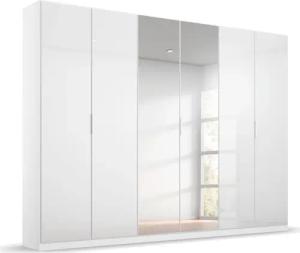 rauch Drehtürenschrank "Kleiderschrank Schrank Garderobe KOLUNA mit Glastüren und Spiegel", inkl. 2 Innenschubladen sowie extra Einlegeböden MADE IN GERMANY