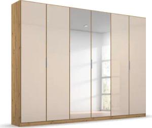 rauch Drehtürenschrank "Kleiderschrank Schrank Garderobe KOLUNA mit Glastüren und Spiegel", inkl. 2 Innenschubladen sowie extra Einlegeböden MADE IN GERMANY