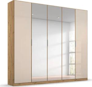 rauch Drehtürenschrank "Kleiderschrank Schrank Garderobe KOLUNA mit Glastüren und Spiegel", inkl. 2 Innenschubladen sowie extra Einlegeböden MADE IN GERMANY
