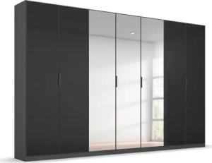 rauch Drehtürenschrank "Kleiderschrank Schrank Garderobe KOLUNA mit Glastüren und Spiegel", inkl. 2 Innenschubladen sowie extra Einlegeböden MADE IN GERMANY