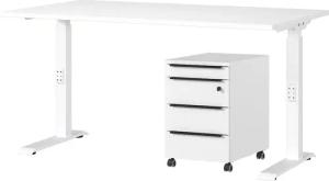 GERMANIA Büromöbel-Set "Mailand", 2-teiliges Set: Schreibtisch + Rollcontainer