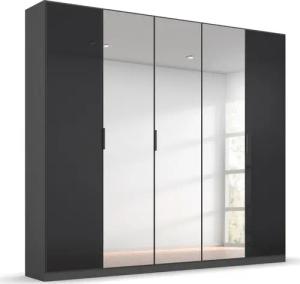 rauch Drehtürenschrank "Kleiderschrank Schrank Garderobe KOLUNA mit Glastüren und Spiegel", inkl. 2 Innenschubladen sowie extra Einlegeböden MADE IN GERMANY