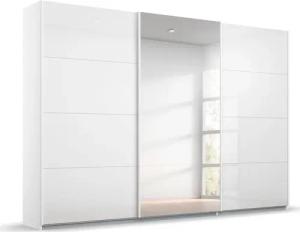 rauch Schwebetürenschrank "Kleiderschrank Schrank Garderobe KOLUNA mit Glastüren und Spiegel", inkl. 2 Innenschubladen sowie extra Einlegeböden MADE IN GERMANY