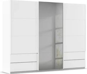 rauch Schwebetürenschrank "Kleiderschrank Schrank Garderobe ELARA Glastür/Grauspiegel", praktische Schubladen optional farblich abgesetzt MADE IN GERMANY
