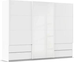rauch Schwebetürenschrank "Kleiderschrank Schrank Garderobe ELARA Glastür/Grauspiegel", praktische Schubladen optional farblich abgesetzt MADE IN GERMANY