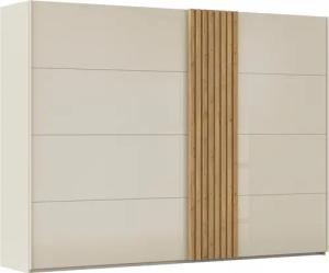 rauch Schwebetürenschrank "Kleiderschrank Schrank Garderobe Wäscheschrank TEGIO", mit hochwertigen Holzdekoraufleistung und Glasfront MADE IN GERMANY