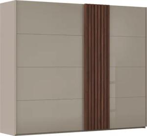 rauch Schwebetürenschrank "Kleiderschrank Schrank Garderobe Wäscheschrank TEGIO", mit hochwertigen Holzdekoraufleistung und Glasfront MADE IN GERMANY