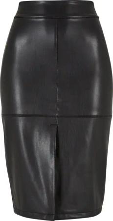 URBAN CLASSICS Sommerrock "Urban Classics Damen Ladies Synthetic Leather Pencil Skirt", (1 tlg.)