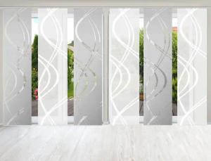 HOME WOHNIDEEN Schiebegardine "TIBERIO 6er SET", (6 St.), Schiebegardine 6er SET TIBERIO