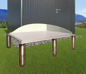Biohort Gerätehaus-Fundamentrahmen, aus Aluminium