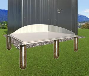 Biohort Gerätehaus-Fundamentrahmen, aus Aluminium