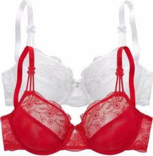 Nuance Bügel-BH (Packung, 2 Stück) mit schöner Stickereispitze, Dessous