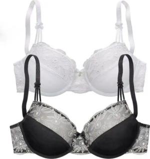 Nuance Bügel-BH (Packung, 2 Stück) mit schöner Stickereispitze, Dessous