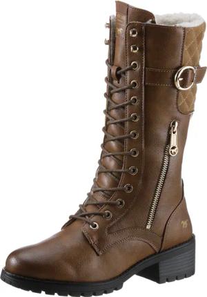 Mustang Shoes Winterstiefel, mit goldfarbenen Akzenten