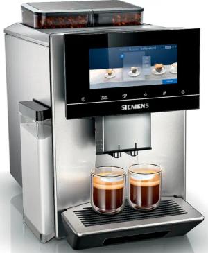 SIEMENS Kaffeevollautomat "EQ900 TQ907D03, intuitives 6,8" TFT-Display, 2 Bohnenbehälter", Barista-Modus, App, Geräuschreduzierung, 10 Profile, edelstahl