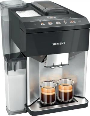 SIEMENS Kaffeevollautomat "EQ500 integral TQ517D03, intuitives Farbdisplay, Doppeltassenfunktion", integrierter Milchbehälter, automatische Dampfreinigung, edelstahl