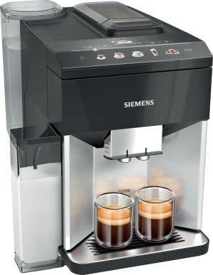 SIEMENS Kaffeevollautomat "EQ500 integral TQ513D01, viele Kaffeespezialitäten, OneTouch-Funktion", integrierter Milchbehälter, automat. Dampfreinigung, daylight silber