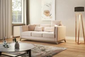Home affaire 3-Sitzer "Viva", mit Holzrahmen aus Buche