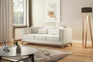 Home affaire 3-Sitzer "Viva", mit Holzrahmen aus Buche