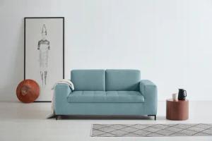 OTTO products 2-Sitzer "Grazzo", hochwertige Stoffe aus recyceltem Material, Steppung im Sitzbereich