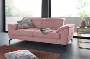 sit&more 2-Sitzer "Percy", 15 cm Fußhöhe, Sitztiefenverstellung, wahlweise Kopfteilverstellung