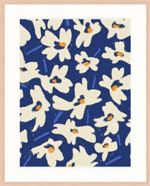 Liv Corday Wandbild FLIEGENDE BLUMEN mit Rahmen