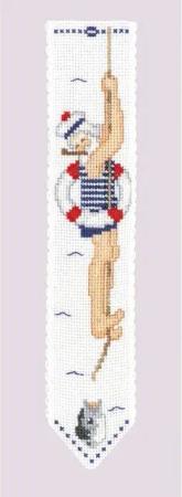 Le Bonheur des Dames Kreativset Le Bonheur des Dames Lesezeichen Kreuzstich Stickpackung "Seemann mit, (embroidery kit by Marussia)