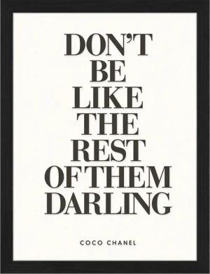 Liv Corday Wandbild DON'T BE LIKE THE REST mit Rahmen