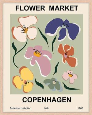 Liv Corday Wandbild BLUMENMARKT mit Rahmen